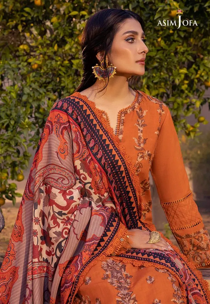 3PC READY TO WEAR LINEN DRESS BY ASIM JOFA 08