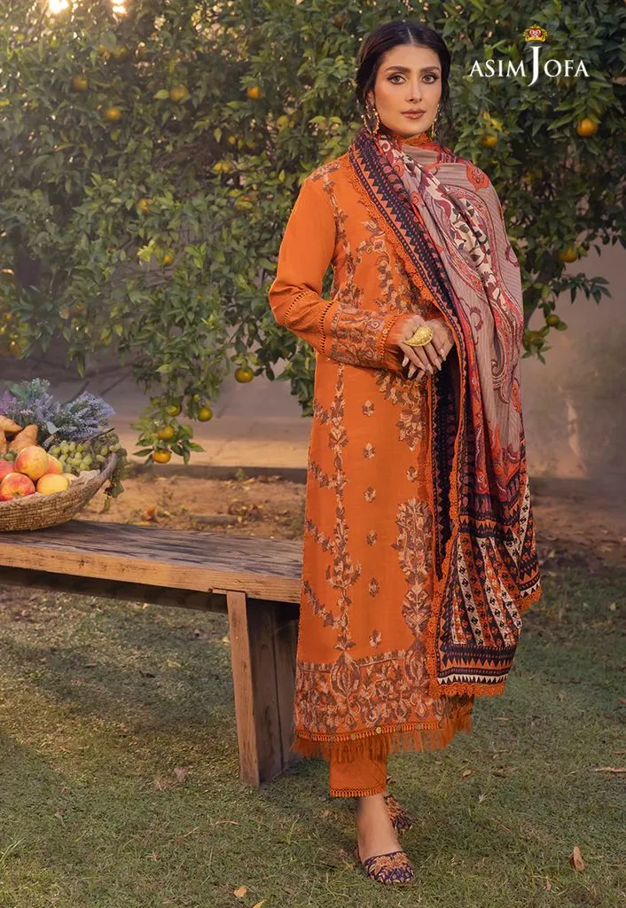 3PC READY TO WEAR LINEN DRESS BY ASIM JOFA 08