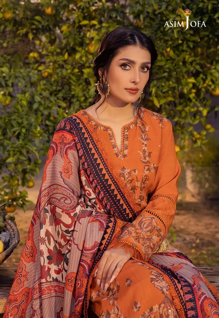 3PC READY TO WEAR LINEN DRESS BY ASIM JOFA 08