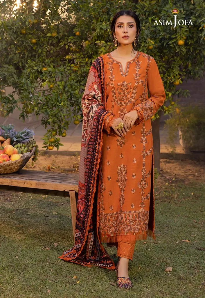 3PC READY TO WEAR LINEN DRESS BY ASIM JOFA 08