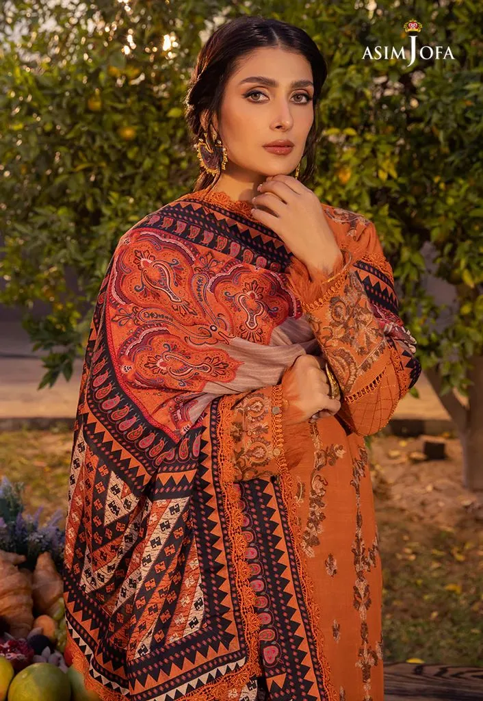 3PC READY TO WEAR LINEN DRESS BY ASIM JOFA 08