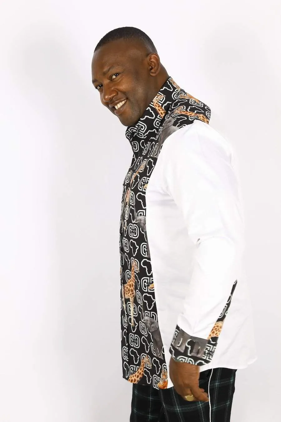 African animal print long sleeve