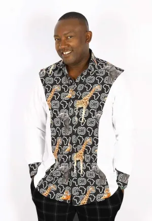 African animal print long sleeve