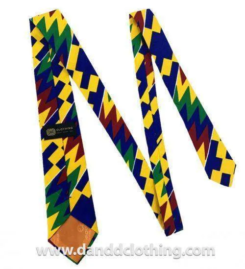 African Ankara Tie, Multicolor