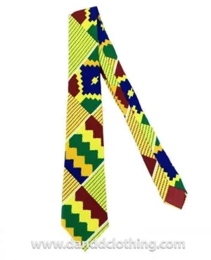 African Ankara Tie, Yellow