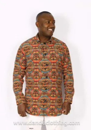 African Crocodile Print Shirt For Men