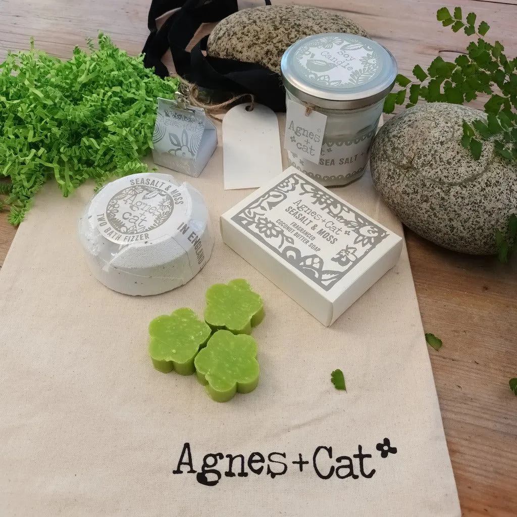 Agnes & Cat - Eco-Friendly Natural Relaxing Bath & Body Gift Set - Sea Salt & Moss