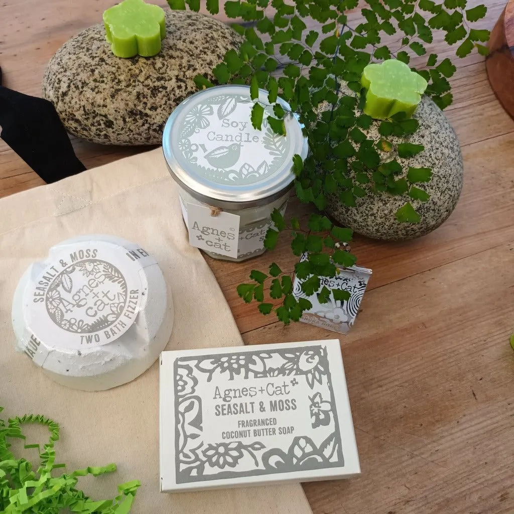 Agnes & Cat - Eco-Friendly Natural Relaxing Bath & Body Gift Set - Sea Salt & Moss