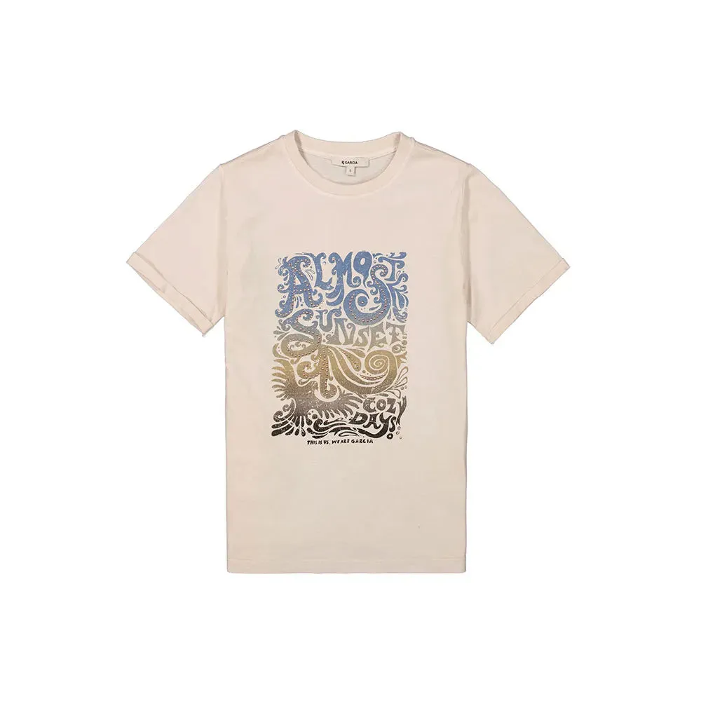 Almost Tee (Cream/Blue)