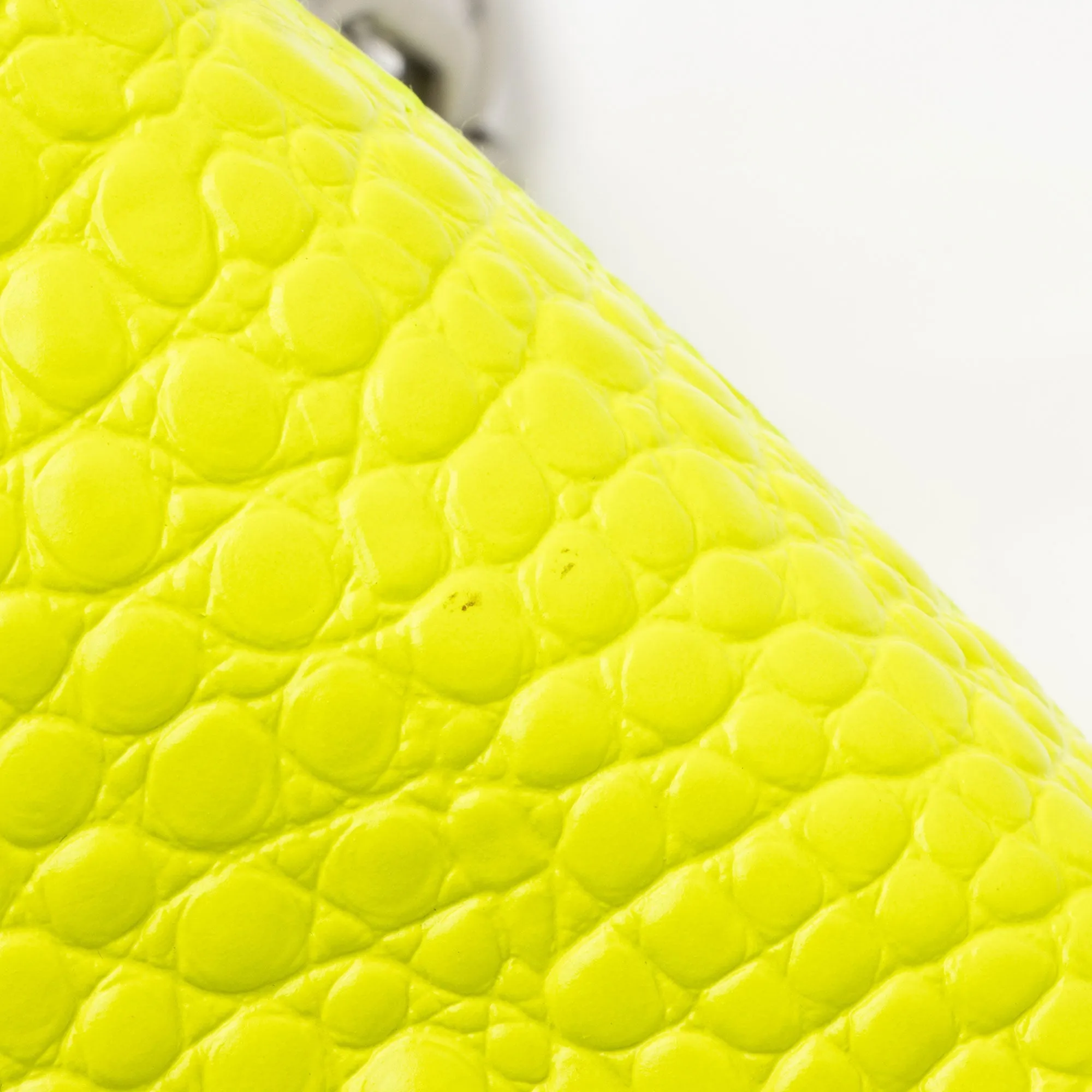 Balenciaga Croc Embossed Calfskin Downtown Small Shoulder Bag