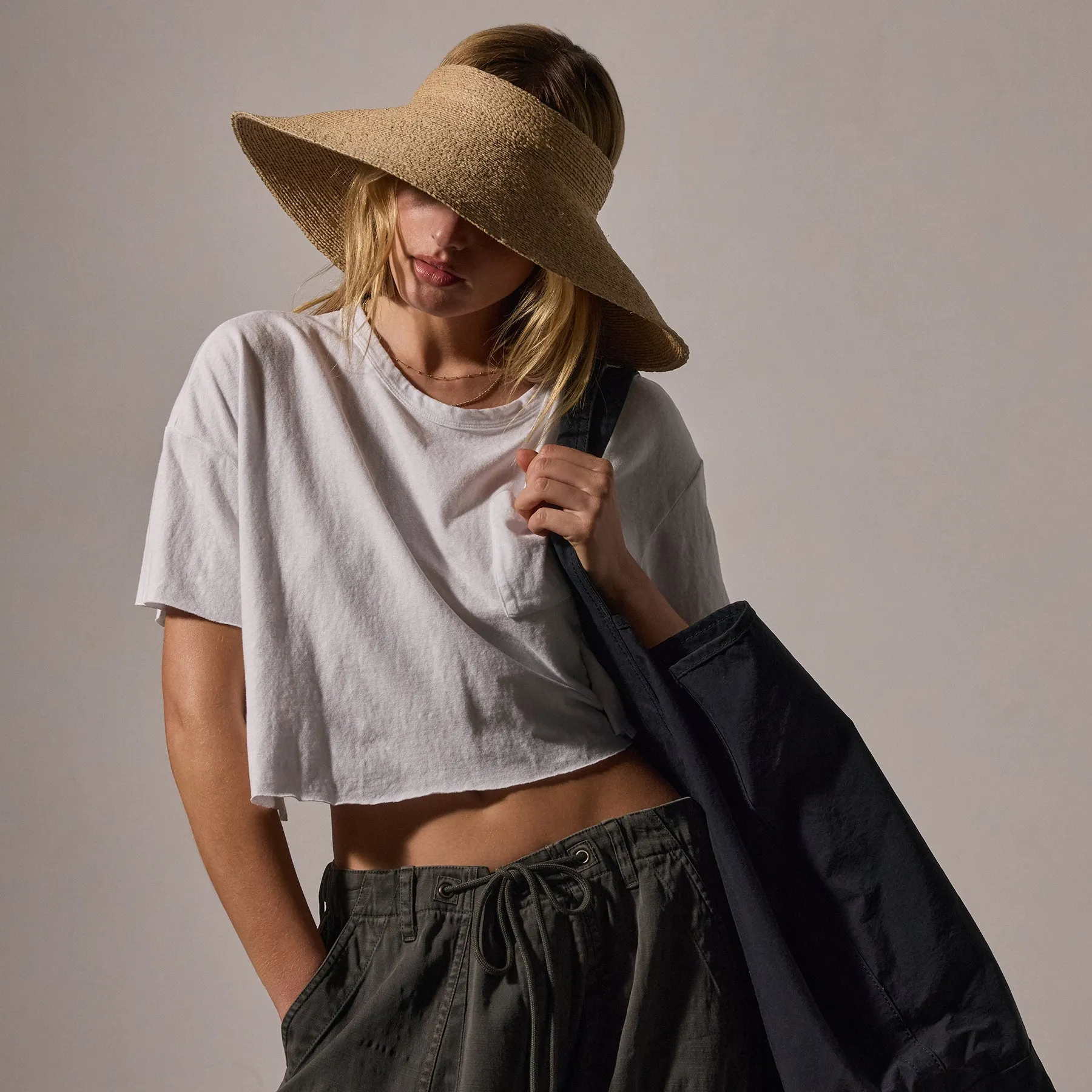 Brushed Jersey Pocket Tee - White