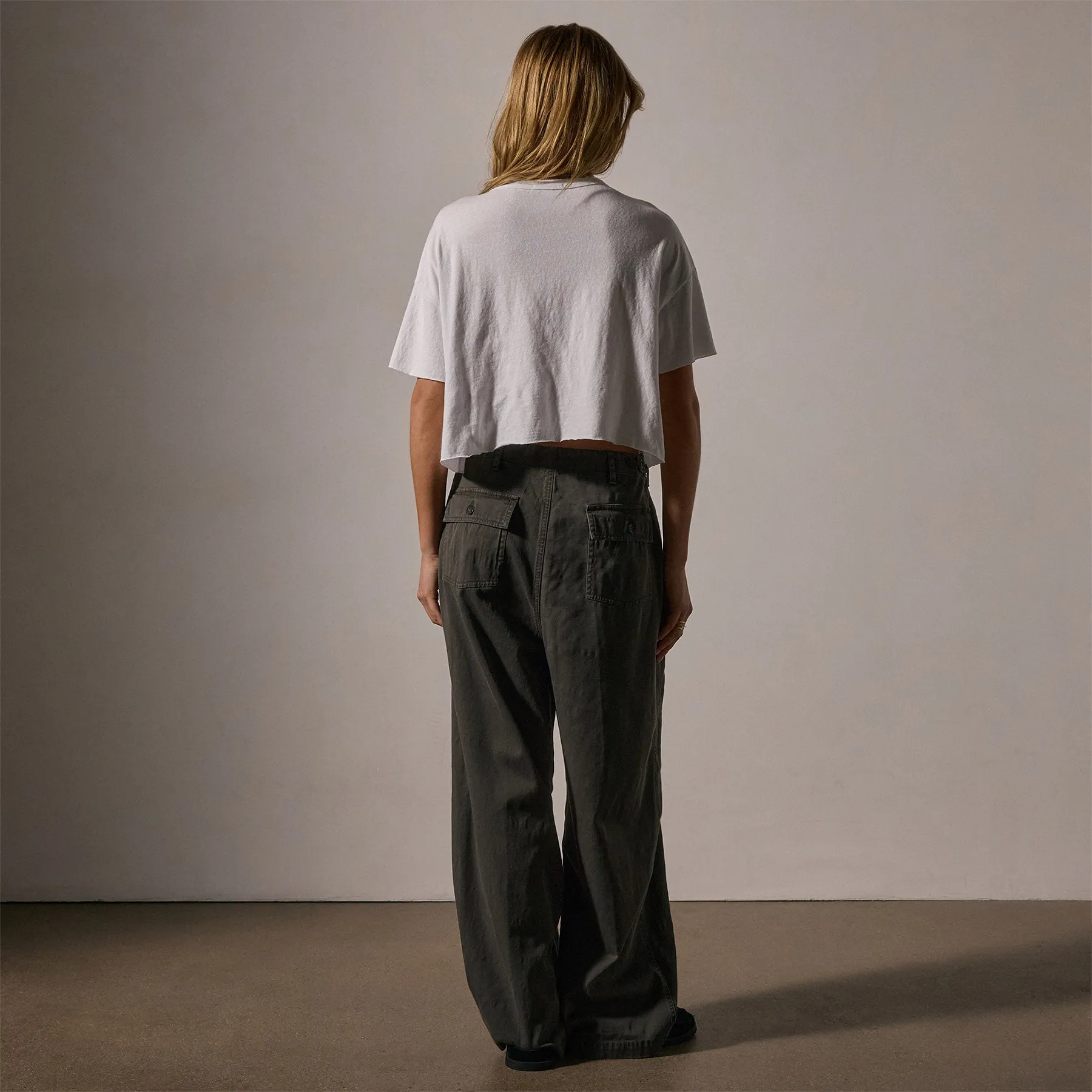 Brushed Jersey Pocket Tee - White