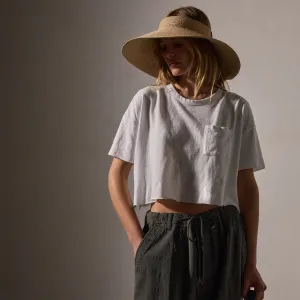 Brushed Jersey Pocket Tee - White
