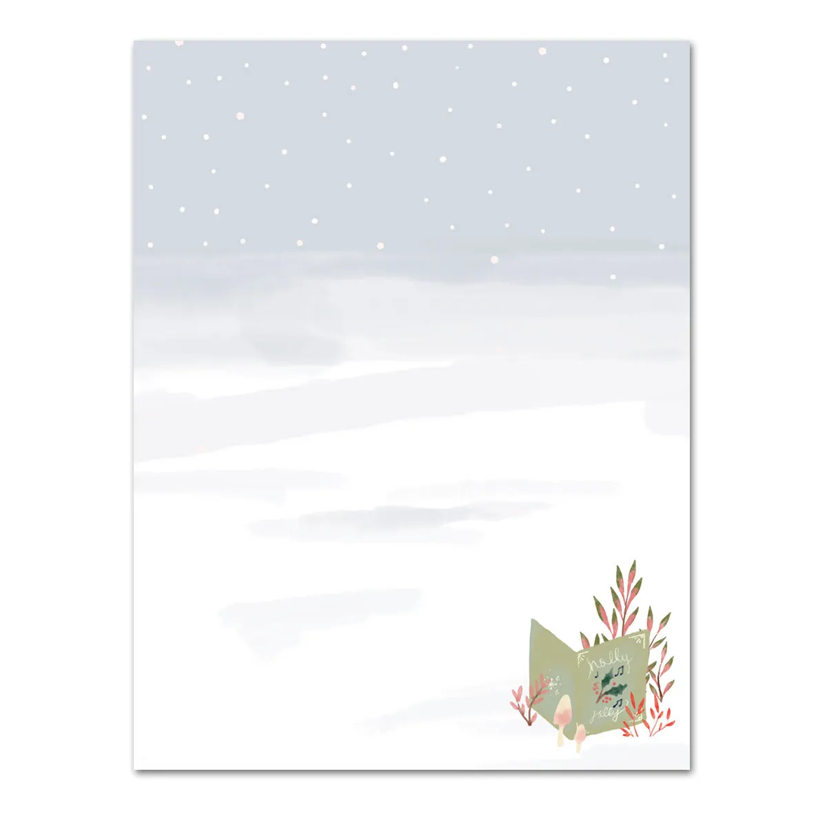 Caroling Foxes Notepad