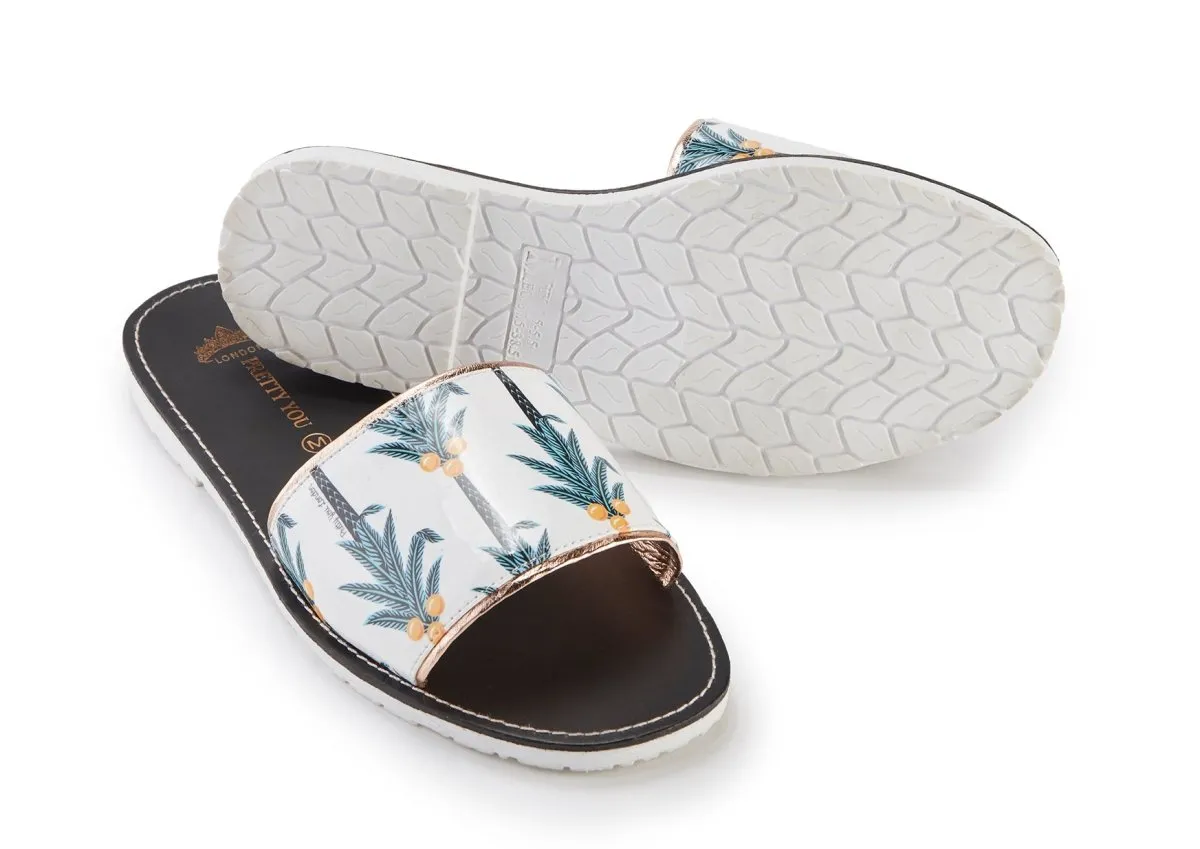 Coconut Printed Slide & Clutch Set