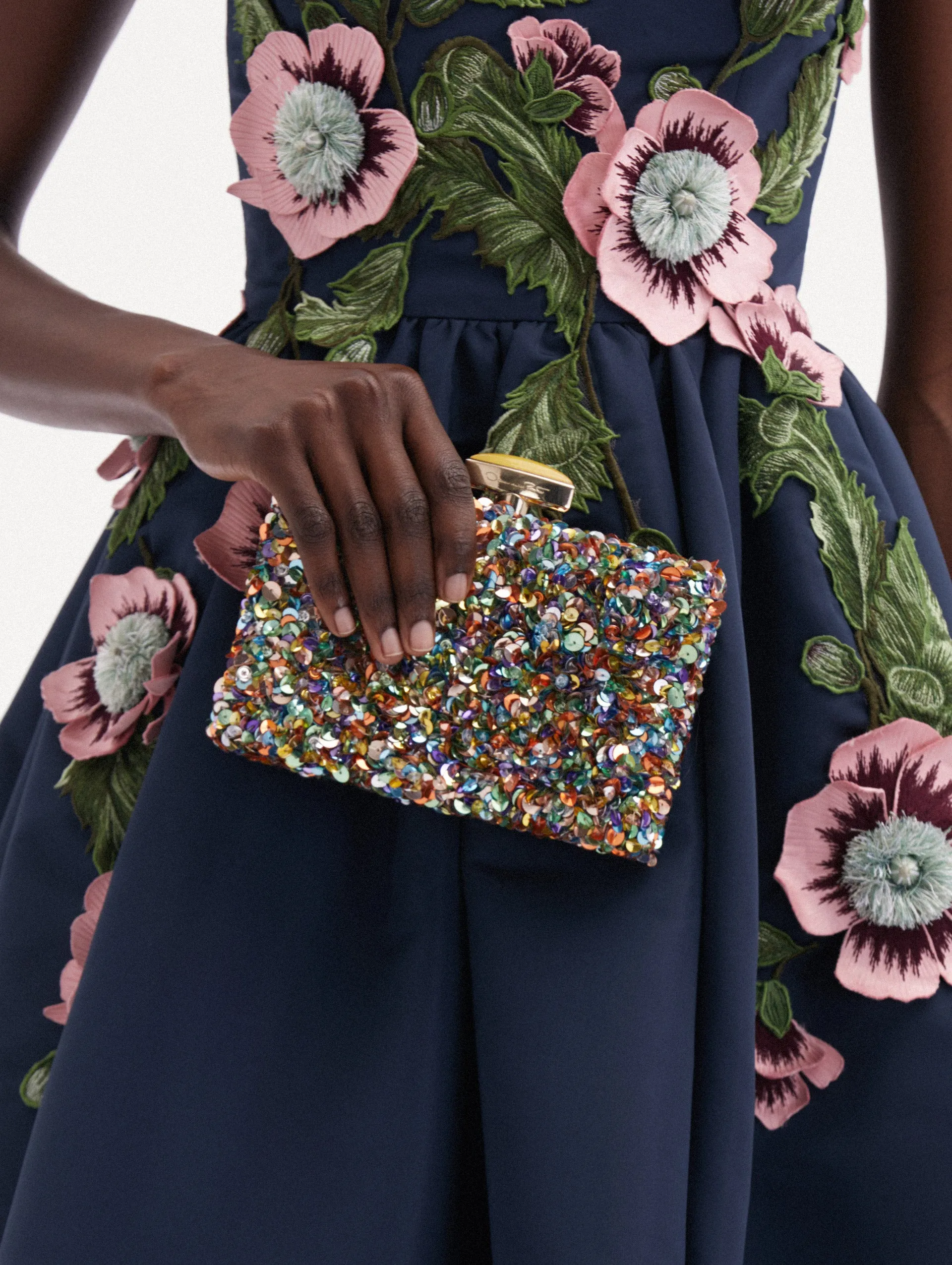 Confetti Sequin Embroidered Minaudière
