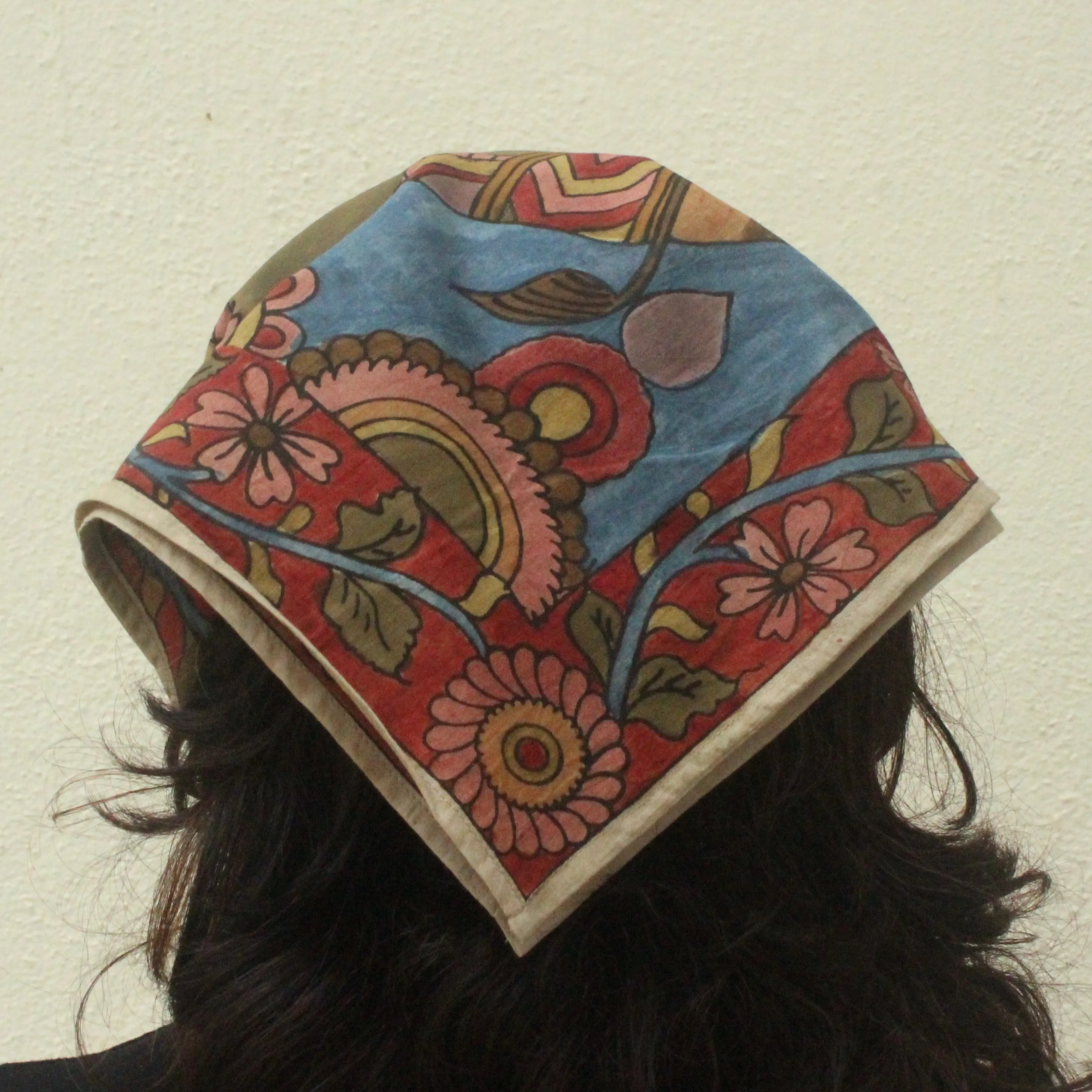Crimson Caravan - Limited Edition Hand Painted Cotton Bandana