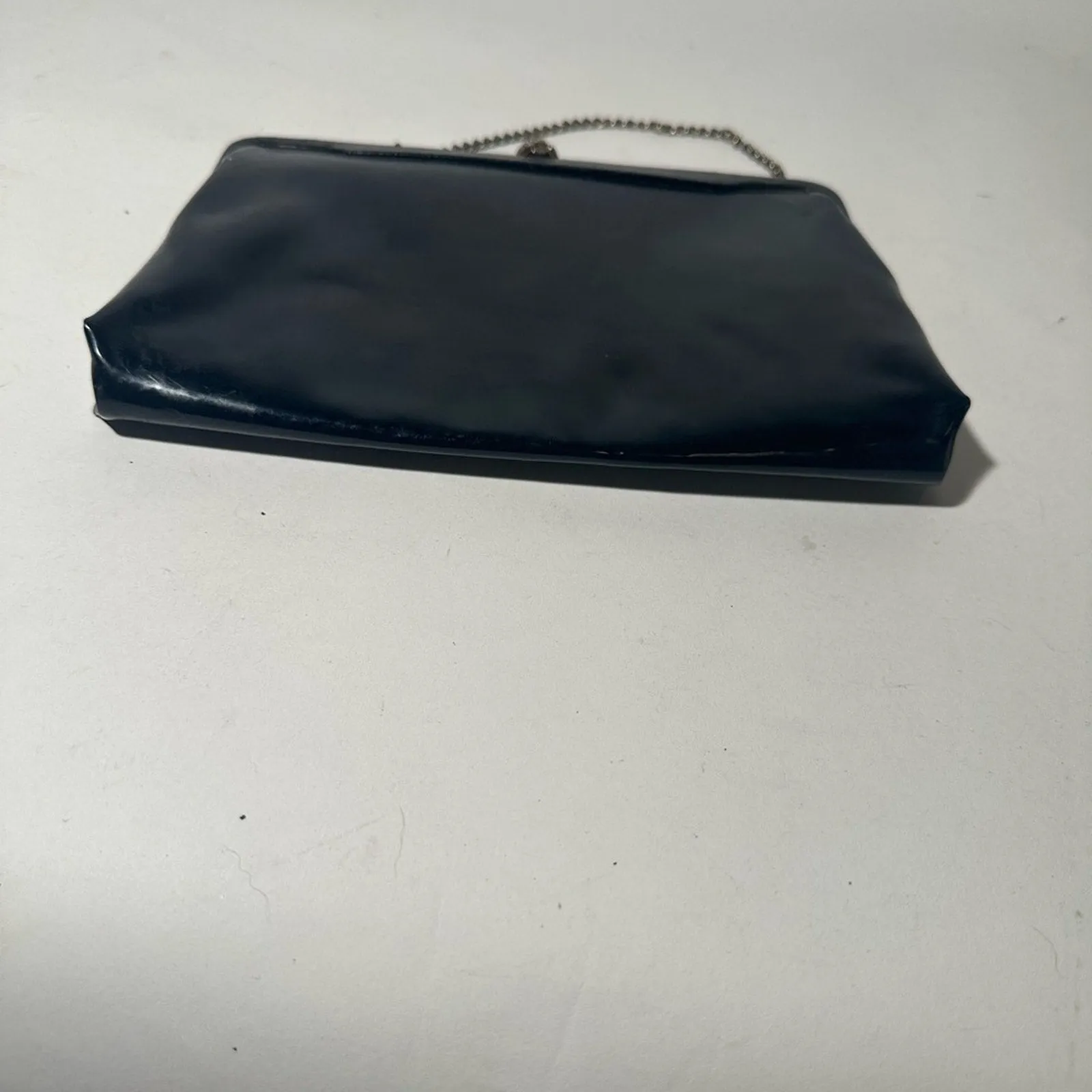 Elegant Vintage Black Clutch with Metal Chain