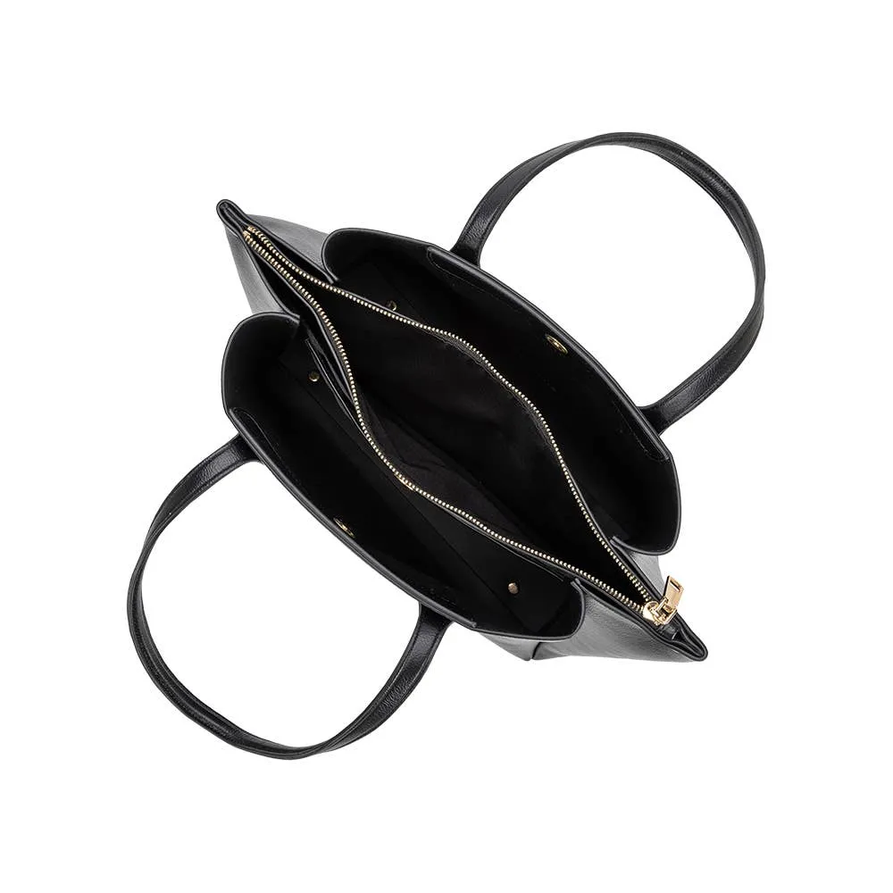 Georgina Black Recycled Vegan Shoulder Bag