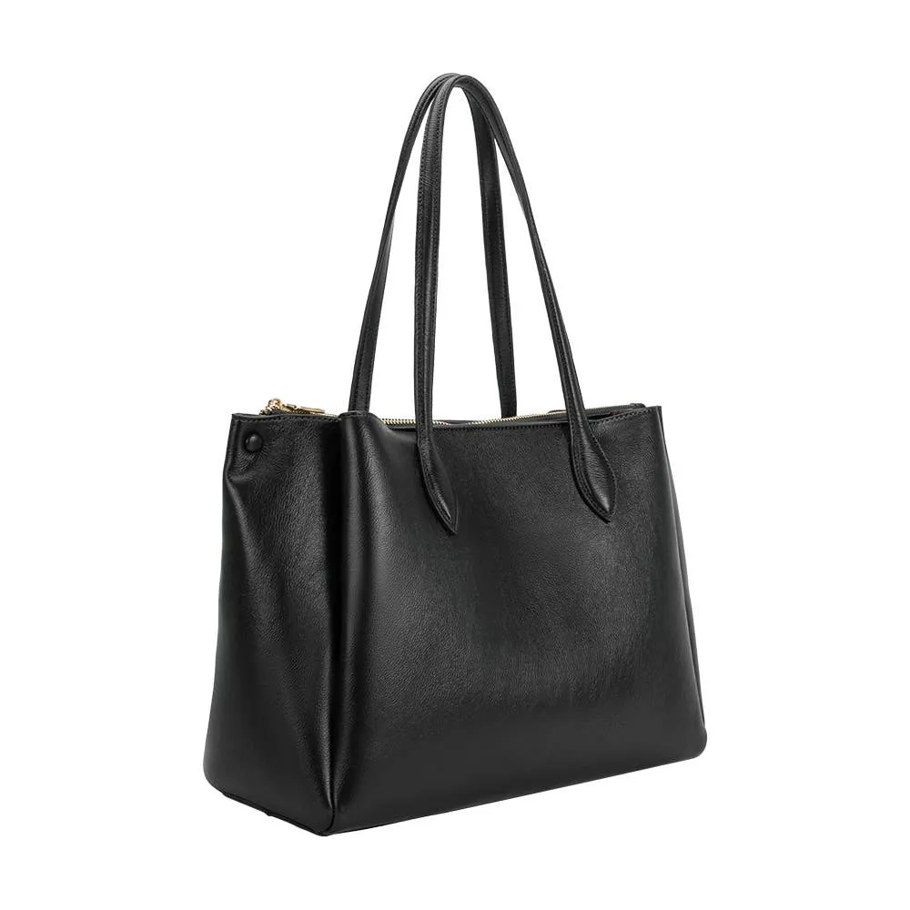 Georgina Black Recycled Vegan Shoulder Bag