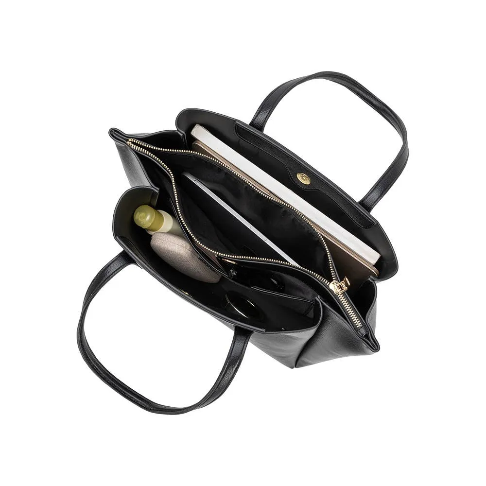 Georgina Black Recycled Vegan Shoulder Bag