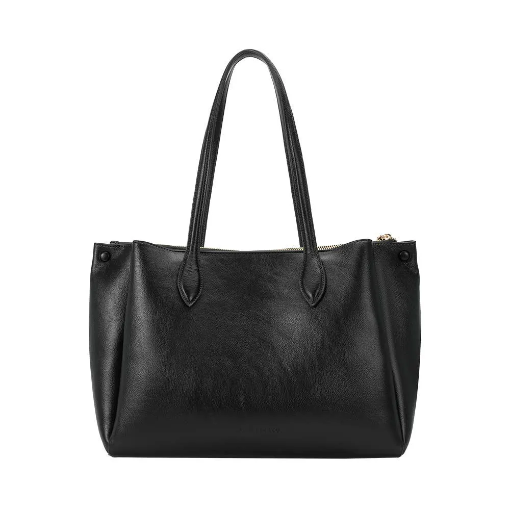 Georgina Black Recycled Vegan Shoulder Bag