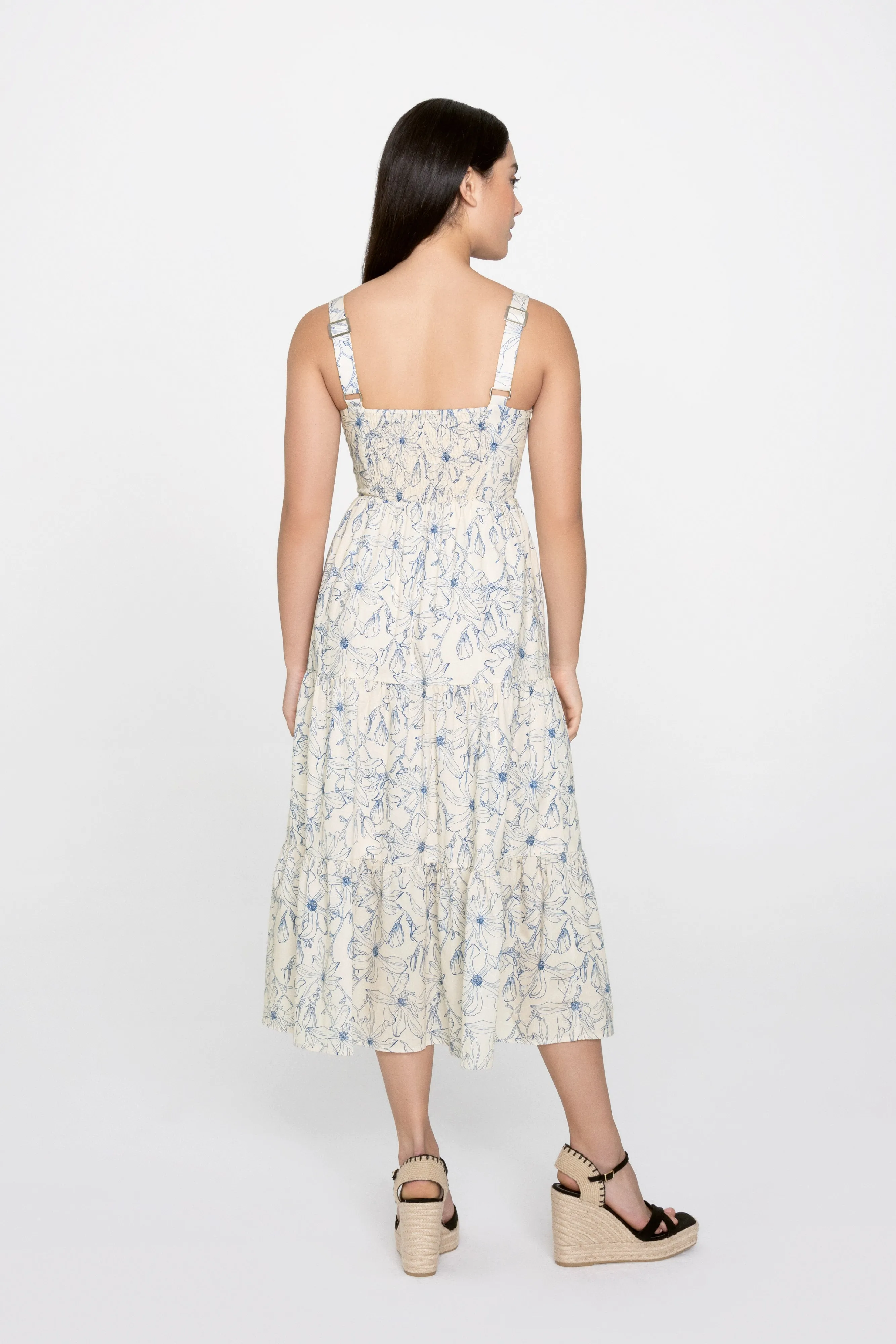 Ghislaine Floral Printed Midi Dress