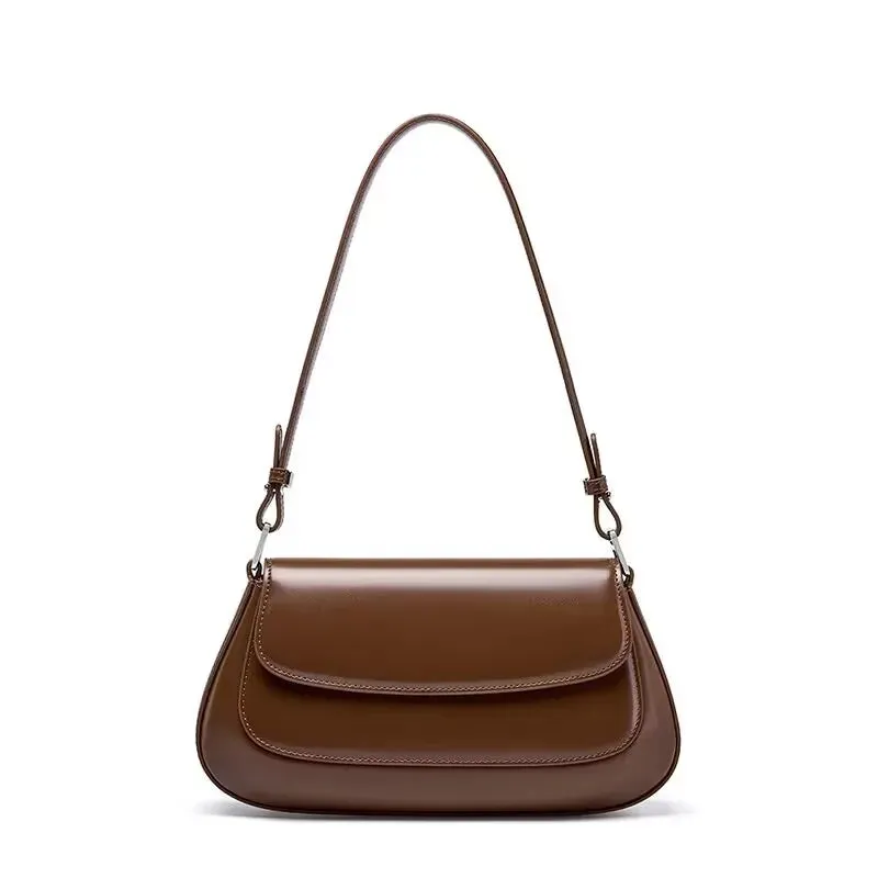 Luxury Genuine Leather Vintage Shoulder Bag for Women – High-Quality Cowhide Handbag