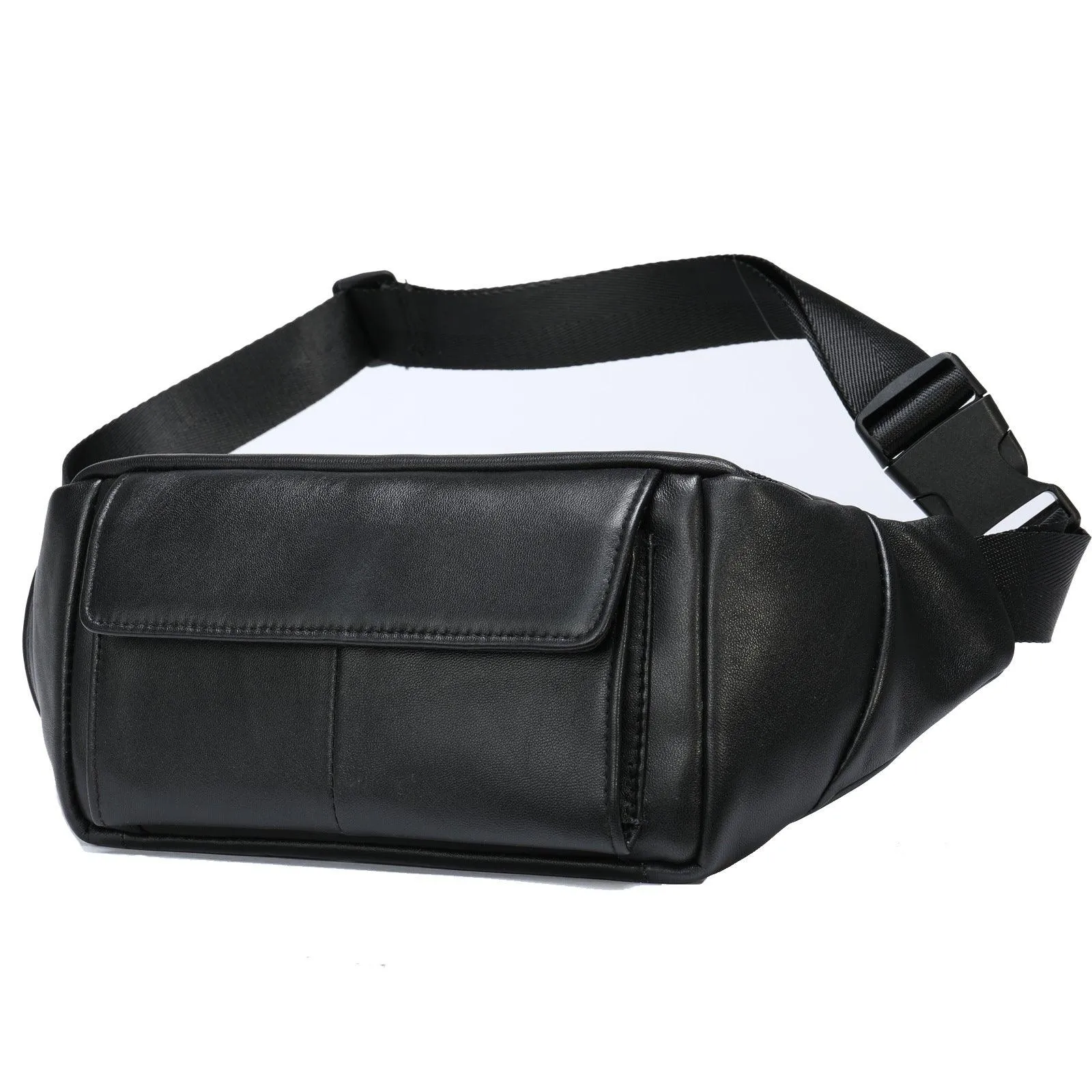 Men's Sports Sheepskin Diagonal Chest Bag