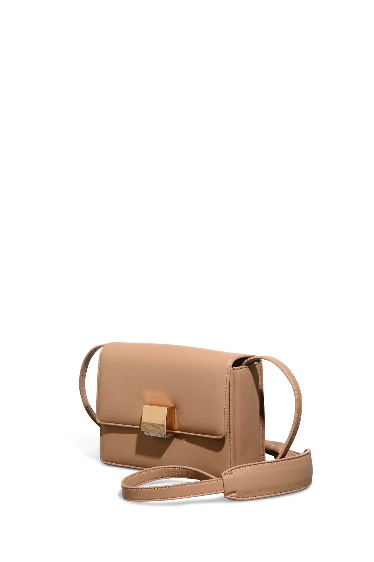 Mercedes Flap Bag in Nude Nappa Leather
