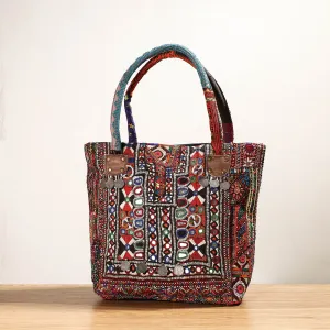 Multicolor - Banjara Vintage Embroidery Mirror & Coin Work Shoulder Bag