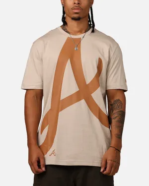 New Era Atlanta Braves Colour Pack T-Shirt Light Beige