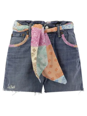 Pantaloncini in denim Bandana