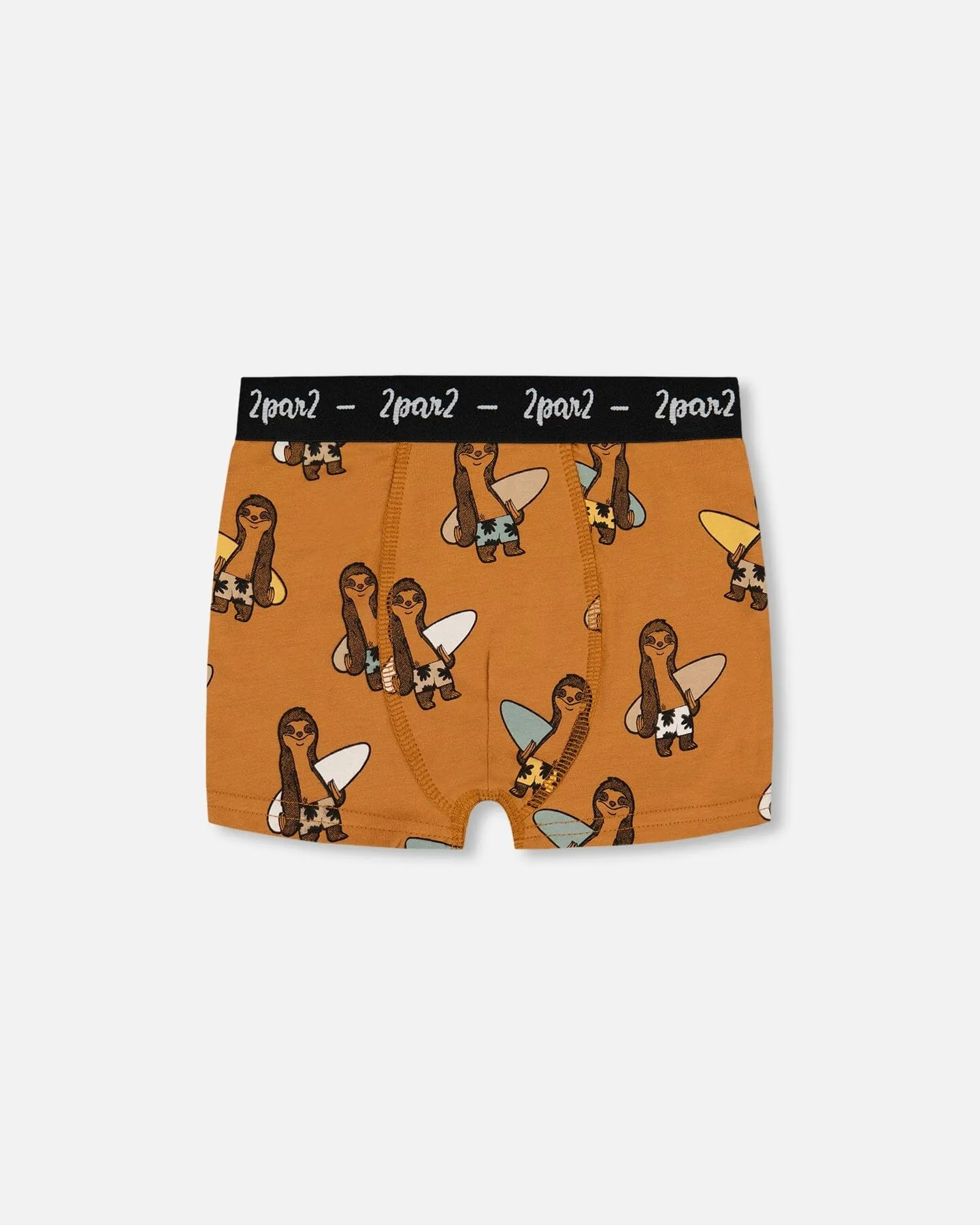 Printed Organic Cotton Boxer Shorts (Pack Of 3) Multicolored