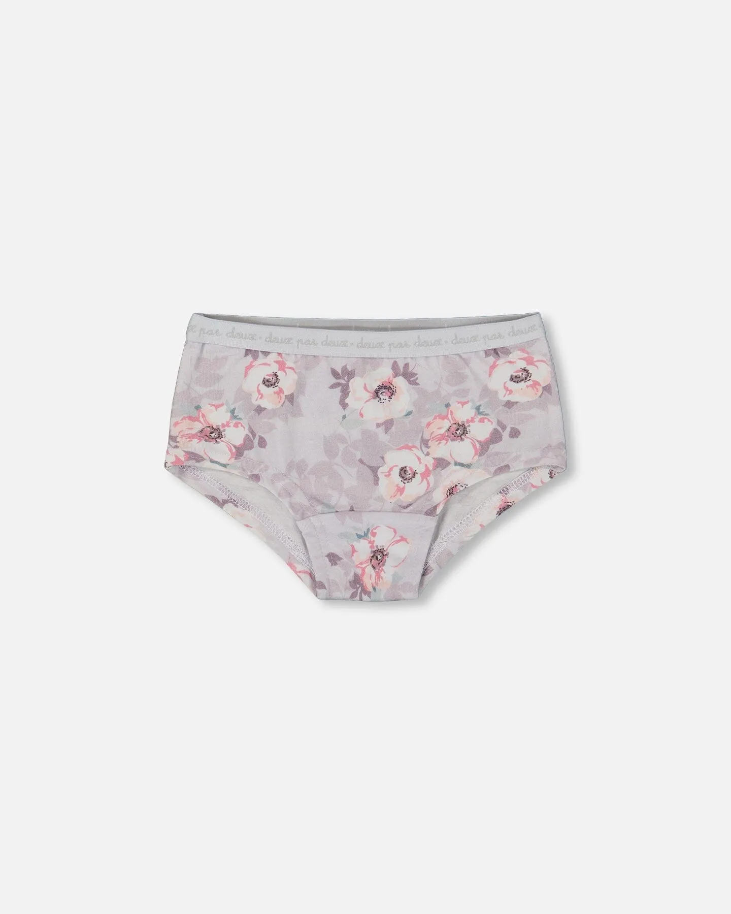 Printed Organic Cotton Boyshort Underwear (Pack Of 3) Multicolored