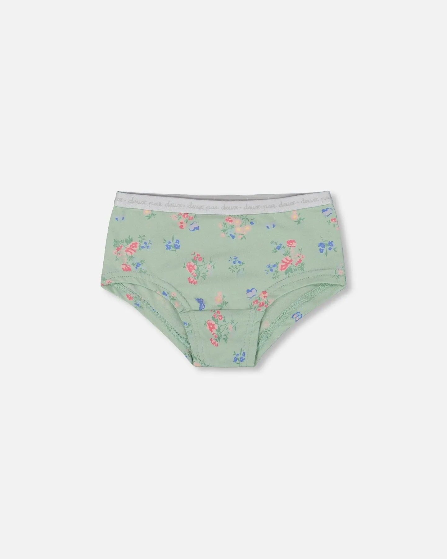 Printed Organic Cotton Boyshort Underwear (Pack Of 3) Multicolored