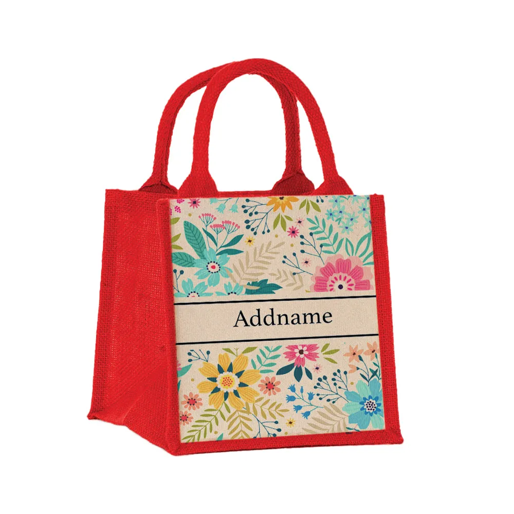 Spring Garden Jute Tote Bag