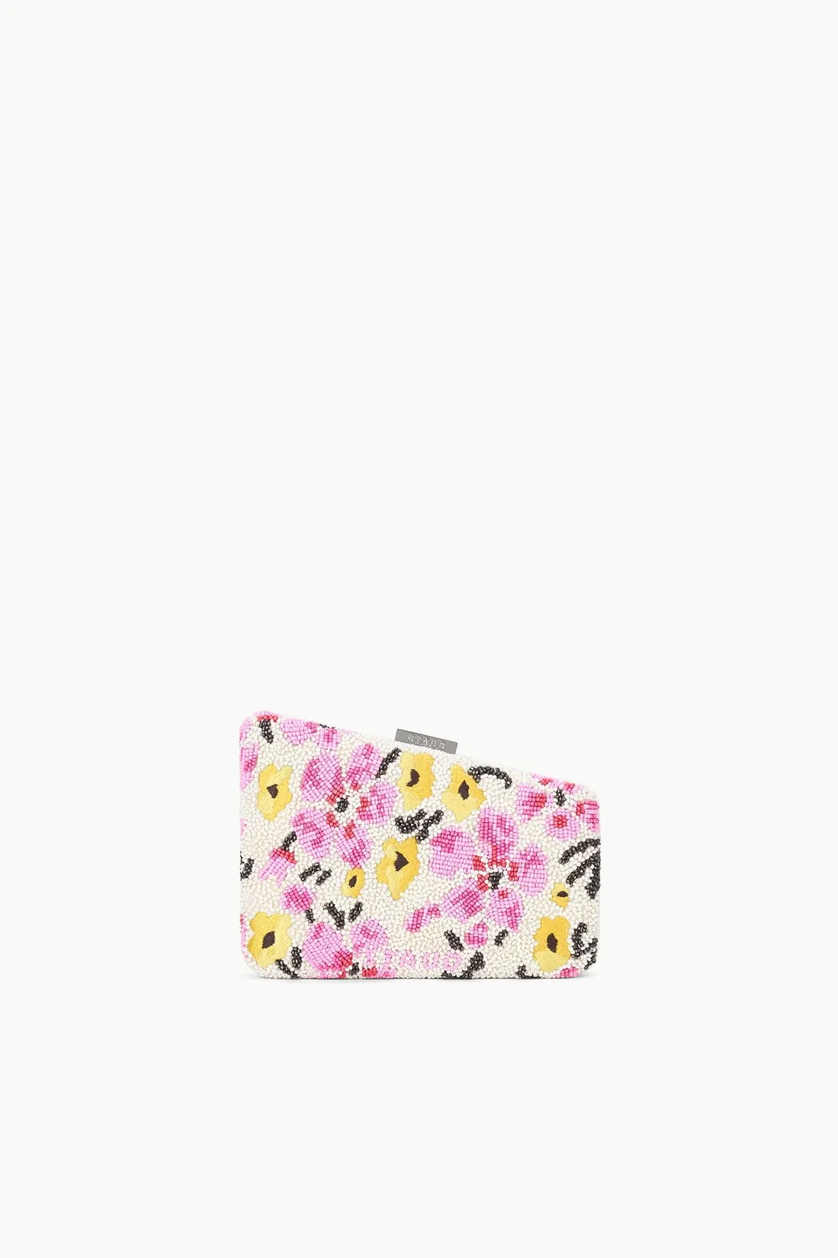 Staud Carmella Beaded Clutch Blossom Floral