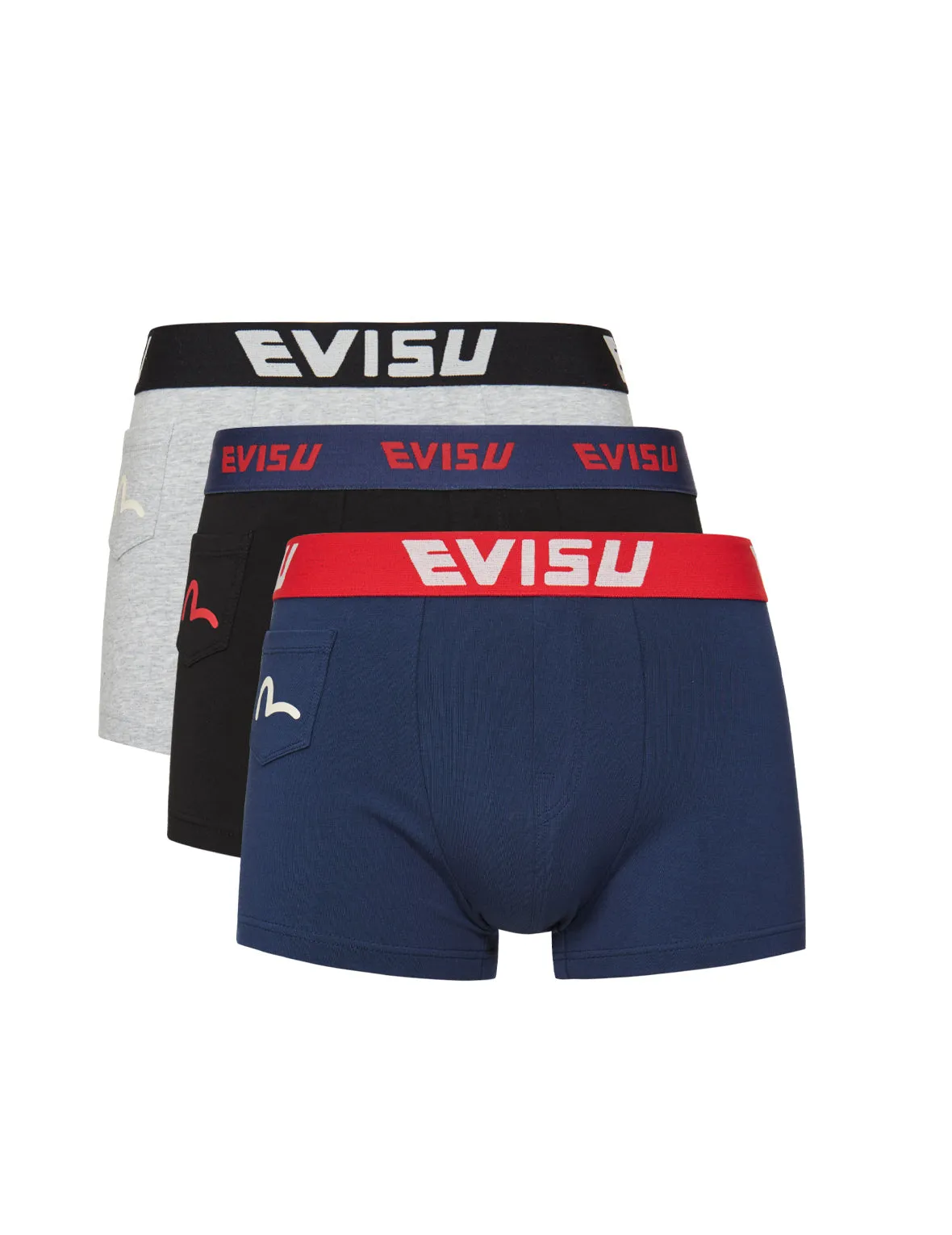 Three-Pack Seagull Print Pocket Trunks