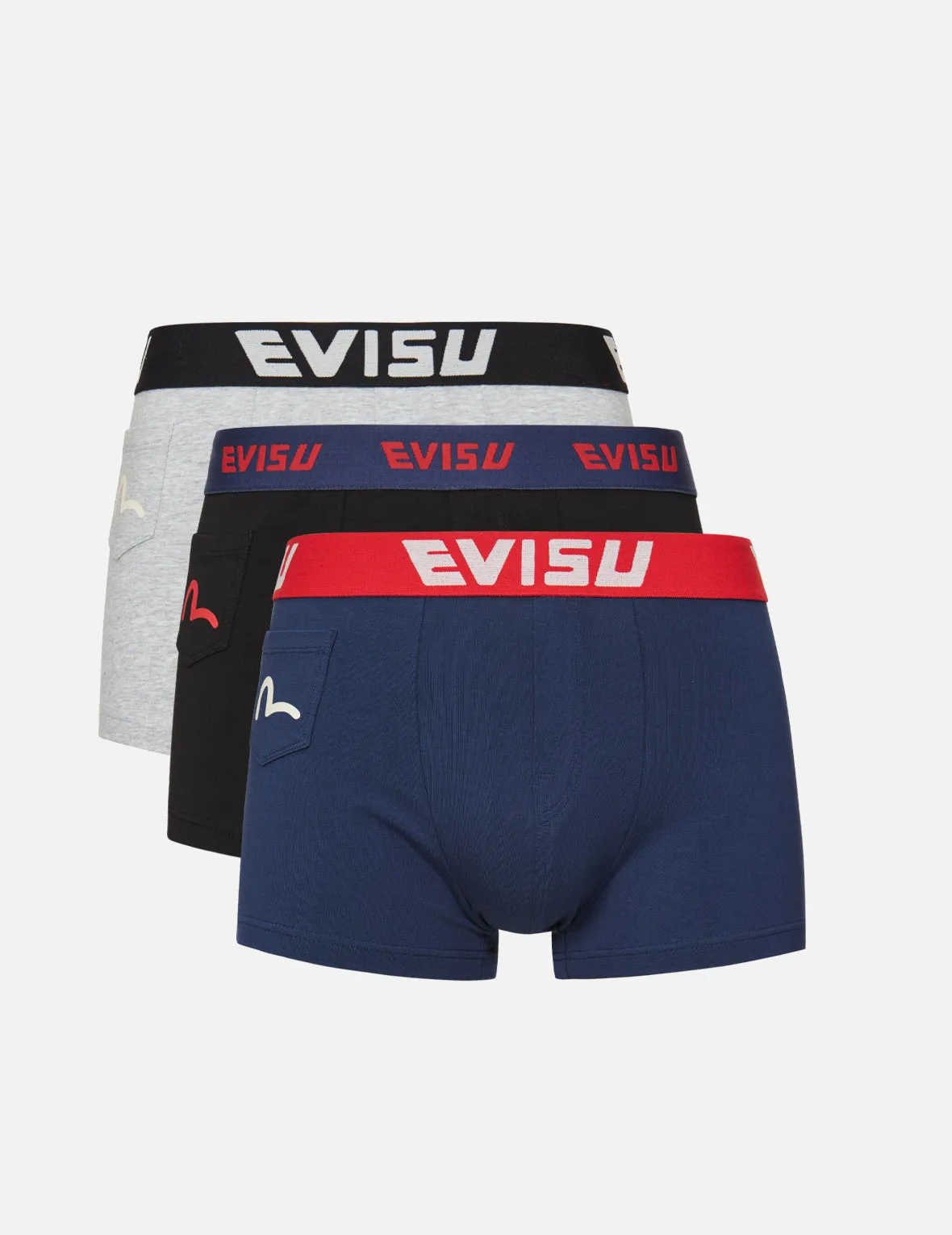 Three-Pack Seagull Print Pocket Trunks