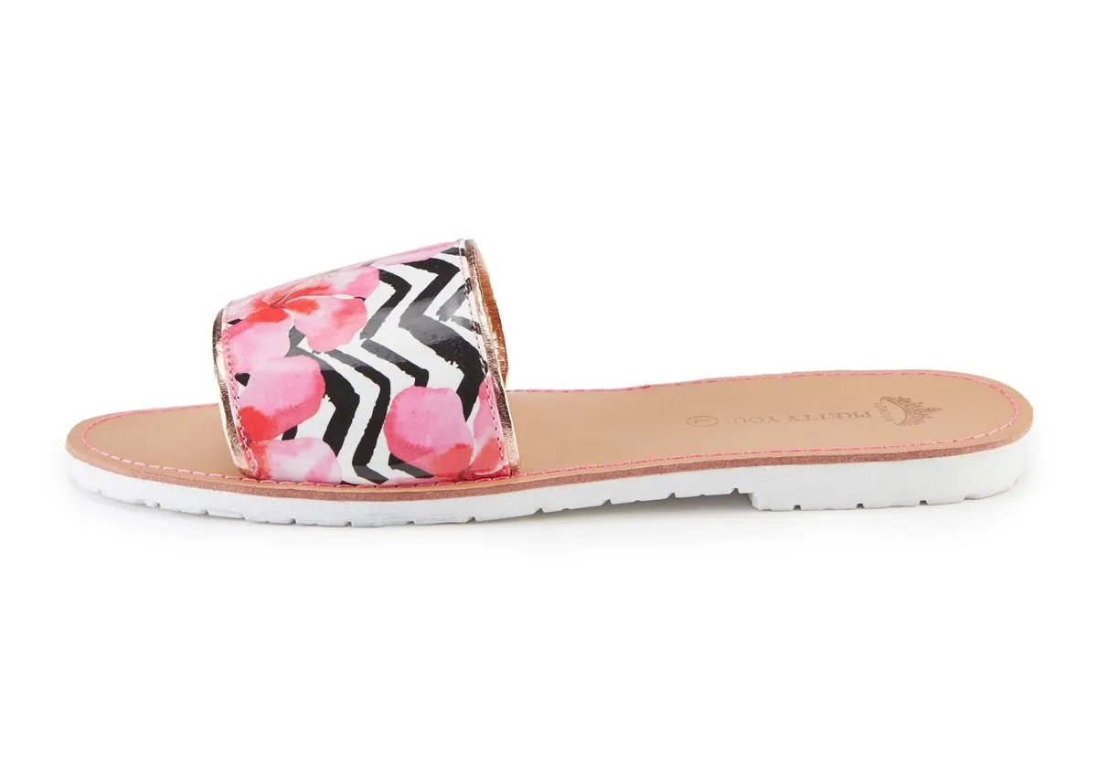 Zig Zag Printed Slide & Clutch Set