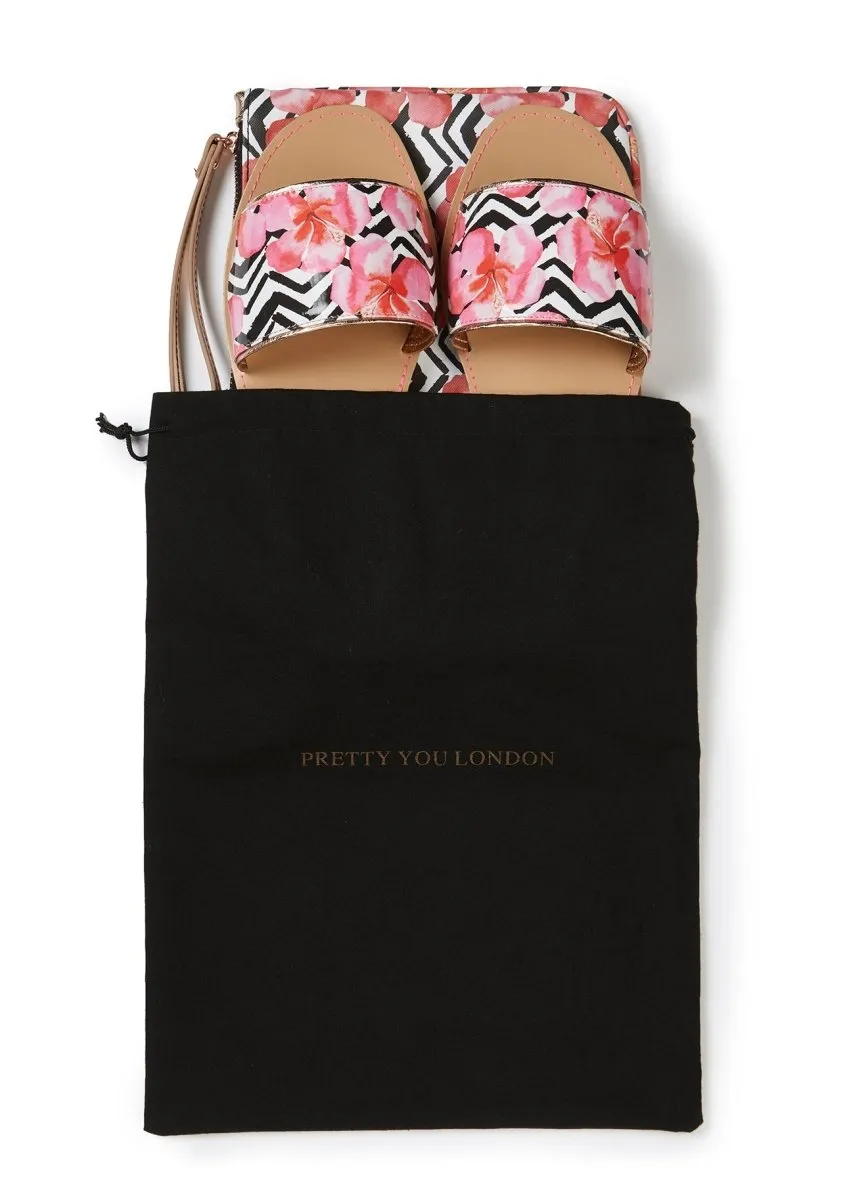 Zig Zag Printed Slide & Clutch Set
