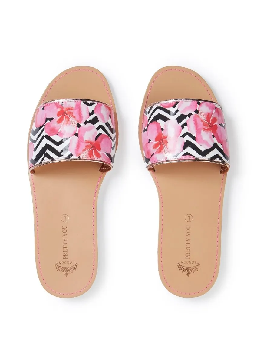 Zig Zag Printed Slide & Clutch Set