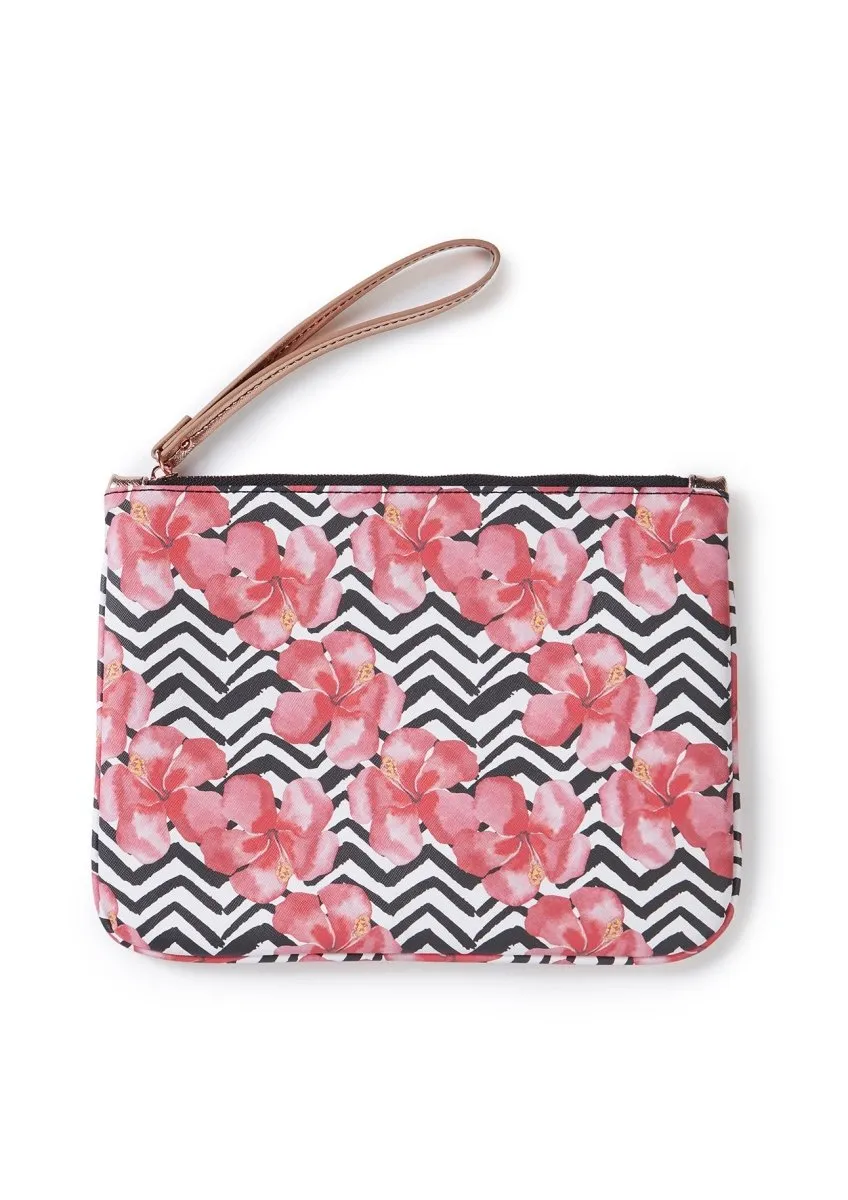 Zig Zag Printed Slide & Clutch Set